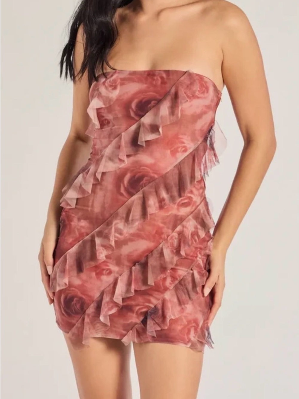 Windsor blooming Floral Mesh Mini Dress sz small